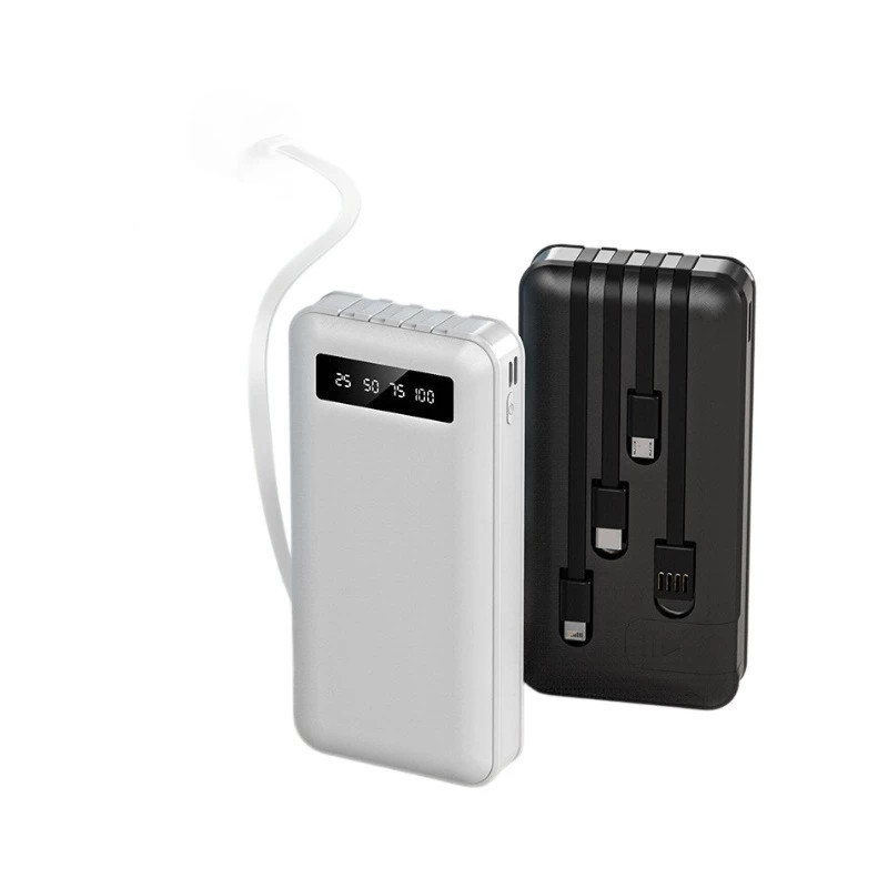 Carregador Power Bank Portátil 20000mah Universal Saida 4 Cabos