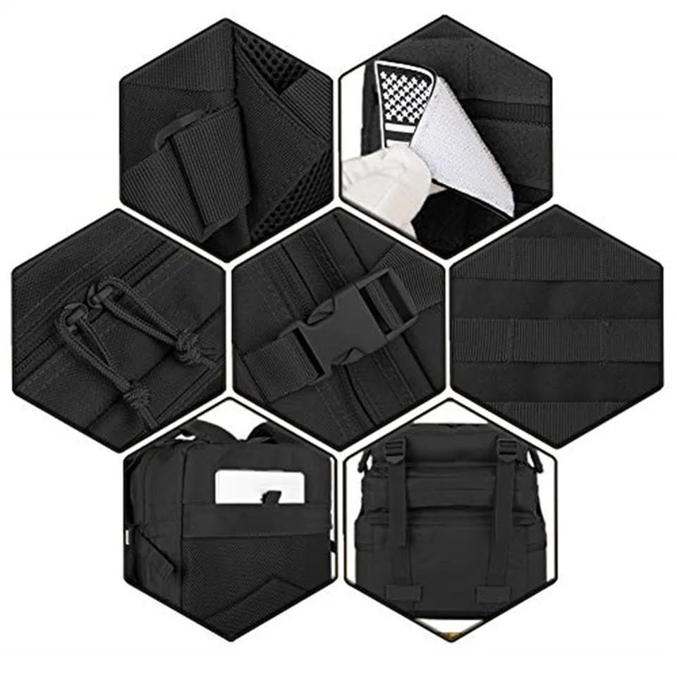 Mochila Militar Tática 50 Litros Grande Impermeável Reforçada com Bandeira Qualidade Premium