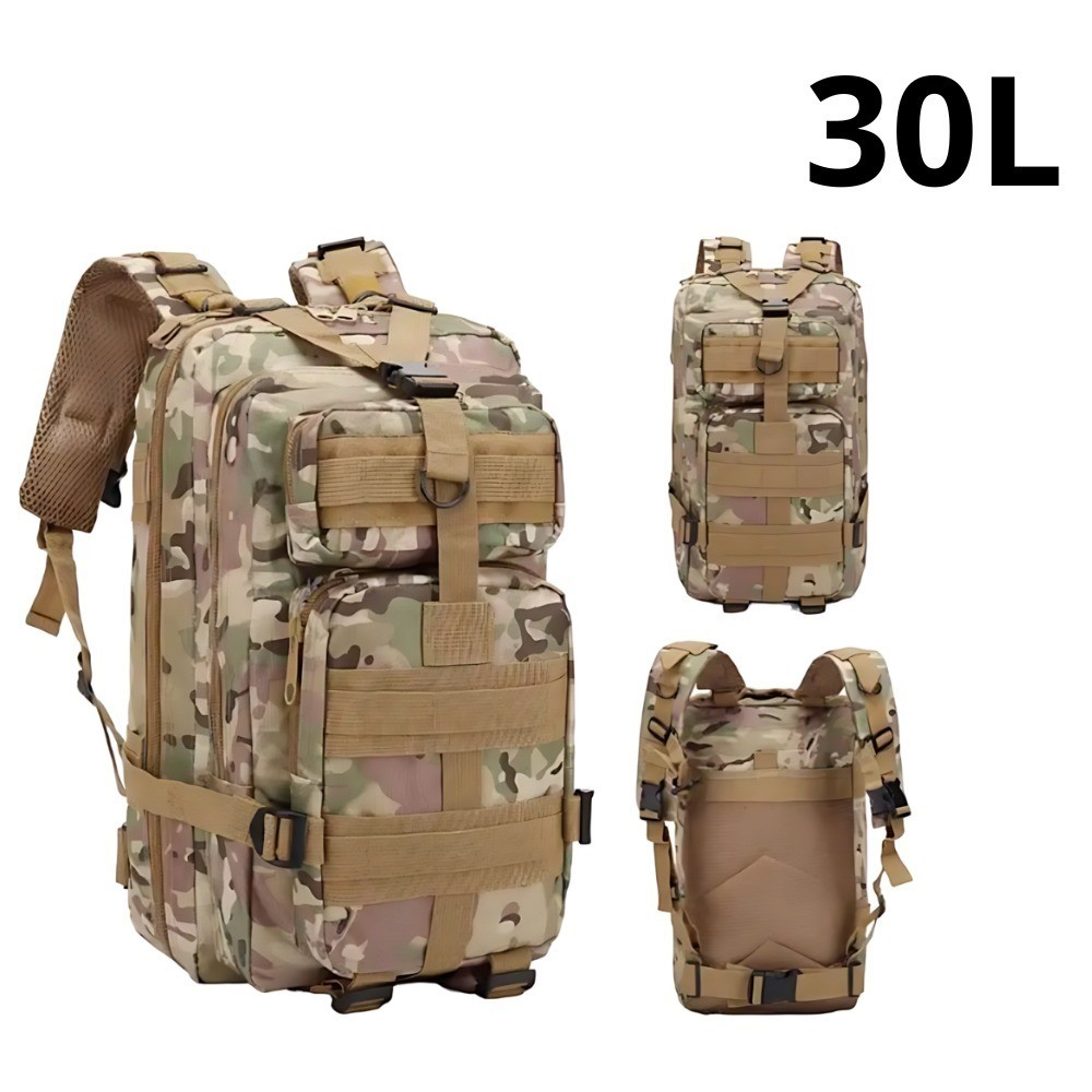 Mochila Militar Tática 50 Litros Grande Impermeável Reforçada com Bandeira Qualidade Premium