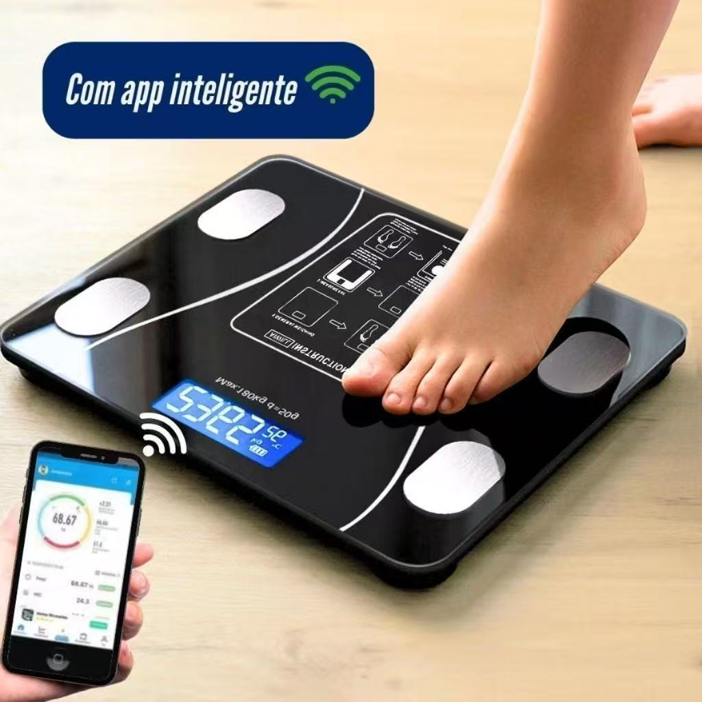 Balança Corporal Bioimpedância Profissional Bluetooth até 180kg--2502