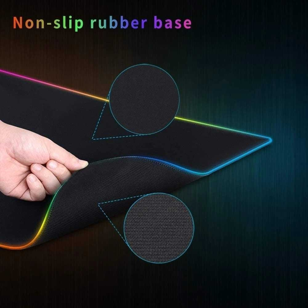 Mouse Pad Gamer Grande Speed Borda Led 7 Cores Mousepad Rgb Impermeável 300mmX800mm