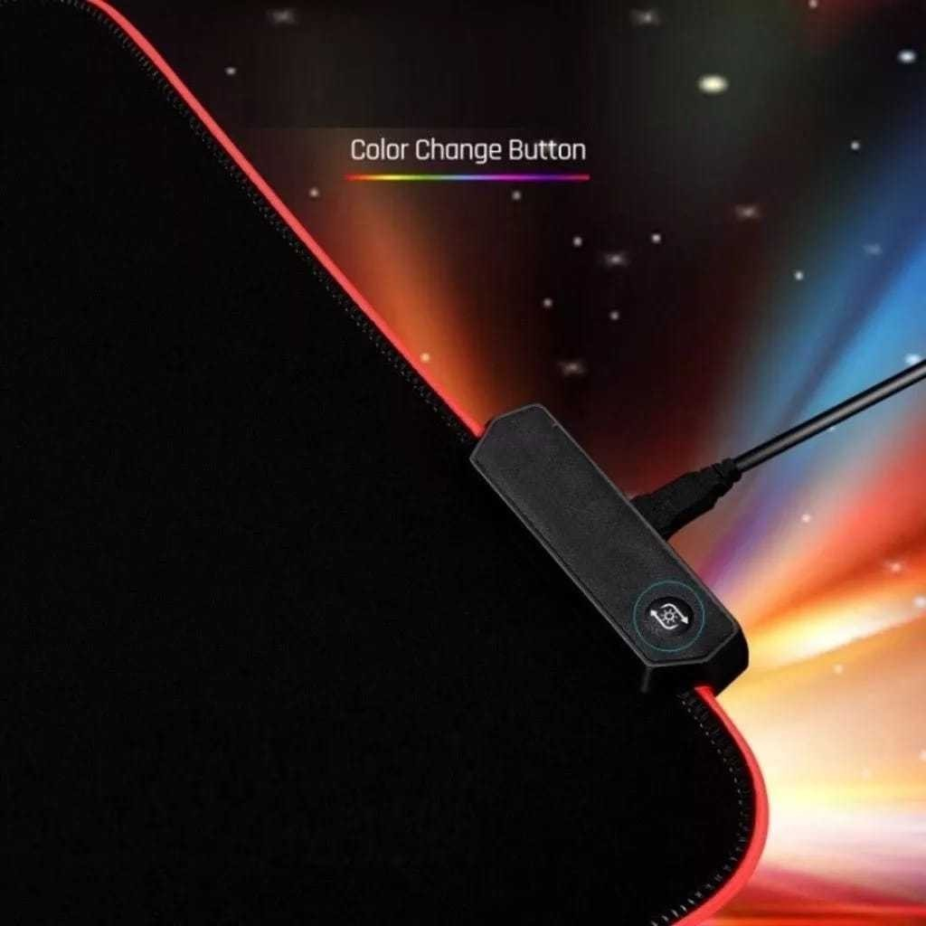 Mouse Pad Gamer Grande Speed Borda Led 7 Cores Mousepad Rgb Impermeável 300mmX800mm