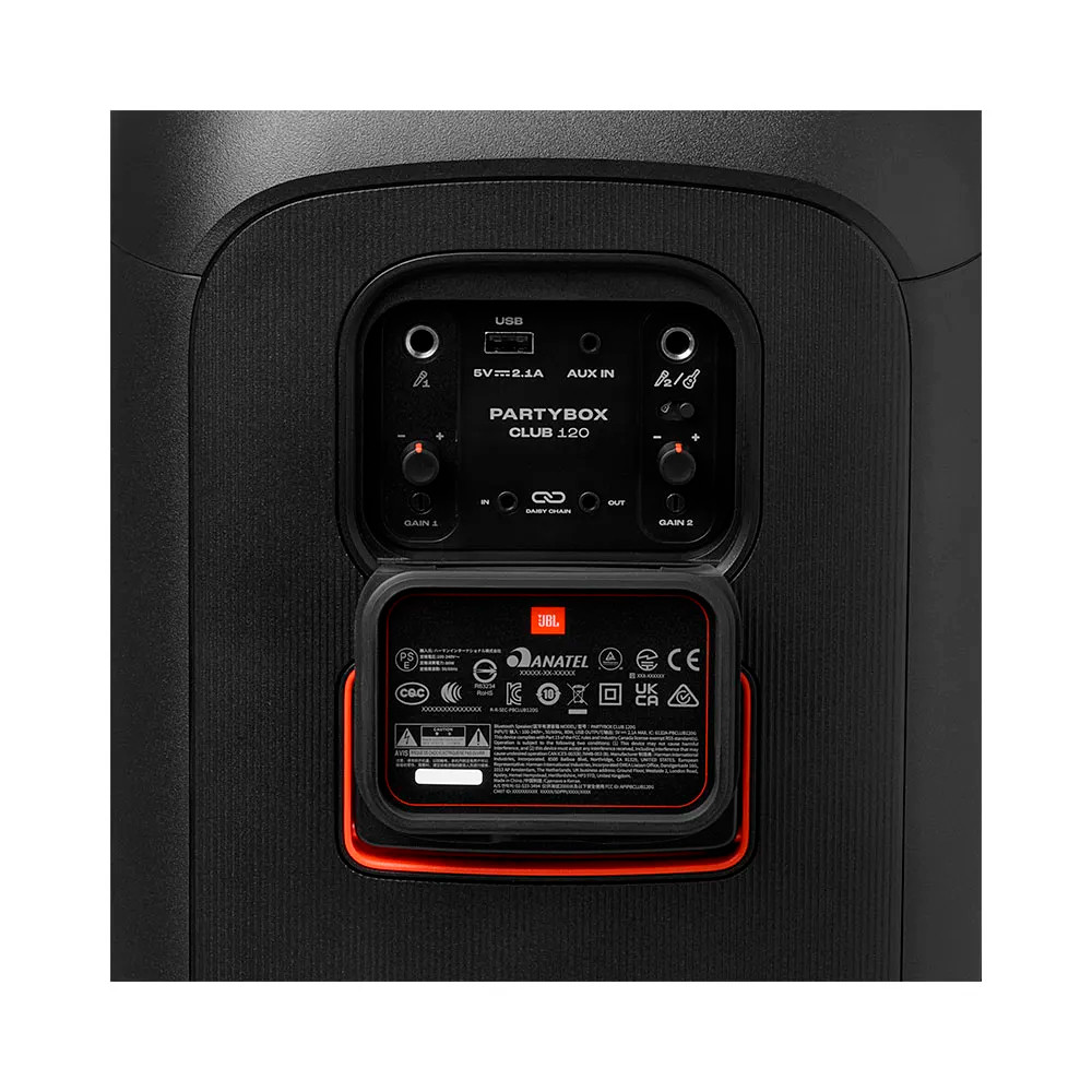Caixa Amplificada JBL Party Box Club 120 Bluetooth 160w Conexão USB Bivolt