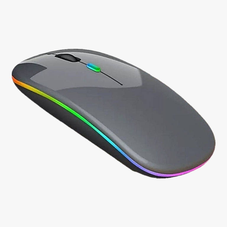 Mouse Sem Fio Recarregável Wireless Led Rgb Ergonômico Novo
