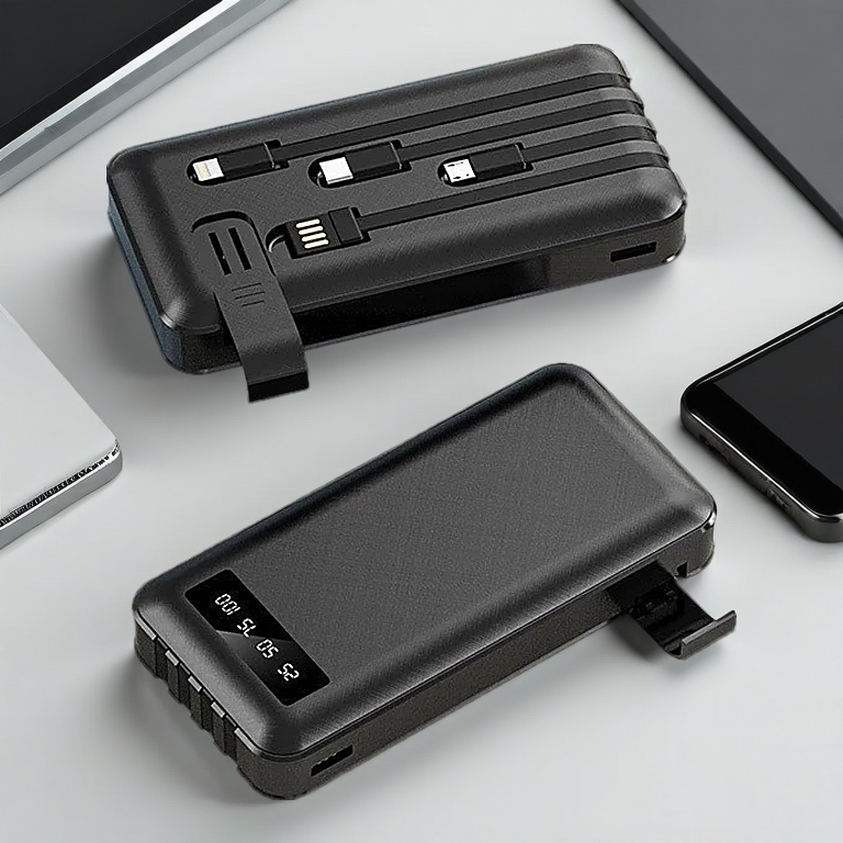 Carregador Power Bank Portátil 20000mah Universal Saida 4 Cabos